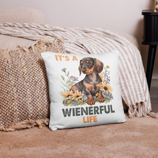 Life is Wienerful Dachshund Pillow