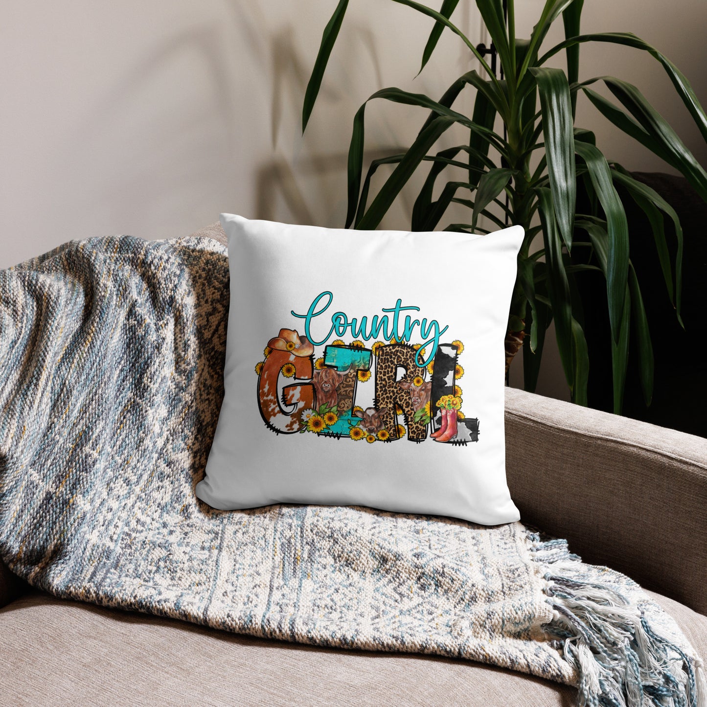 Country Girl Decorative Pillow