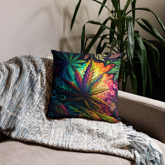 CannaDelic One Cannabis Leaf Decorative Pillow