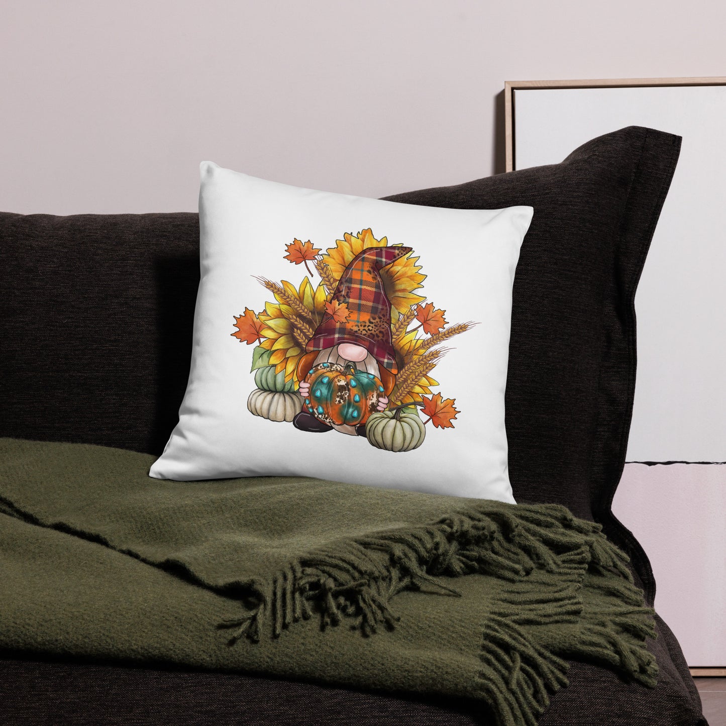 Fall Gnome Decorative Pillow