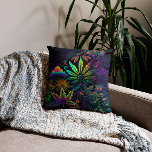 CannaDelic Seven Cannabis Leaf Decorative Pillow