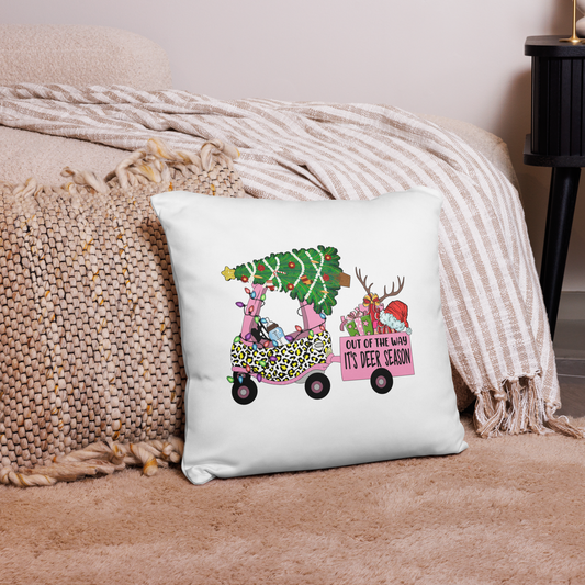 Out Of The Way It's Deer Season Child's Christmas Decorative Basic Pillow