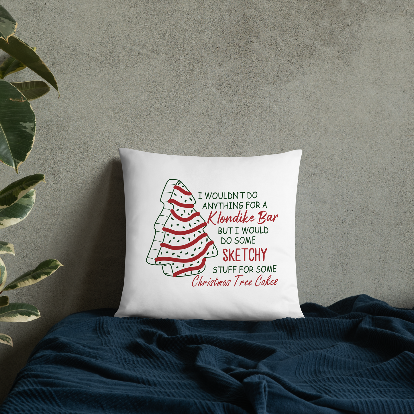 For The Love Of Christmas Tree Cakes Decorative Pillow