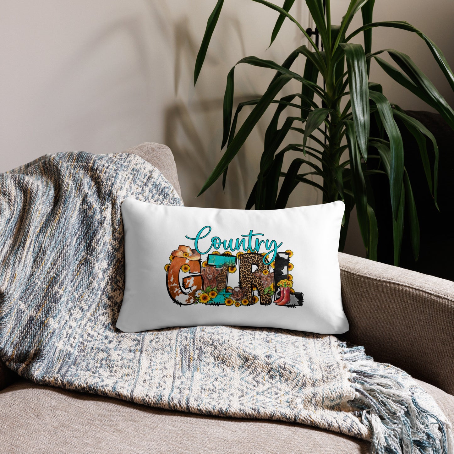 Country Girl Decorative Pillow