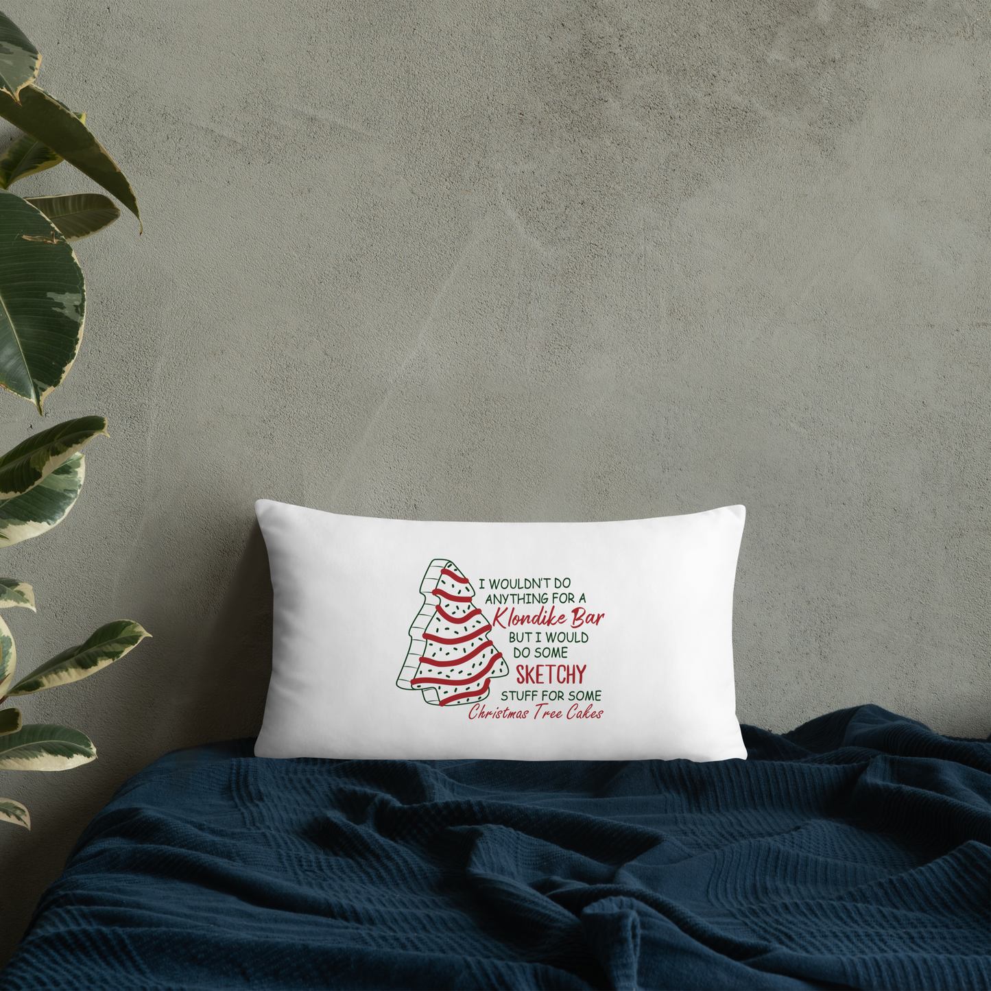 For The Love Of Christmas Tree Cakes Decorative Pillow