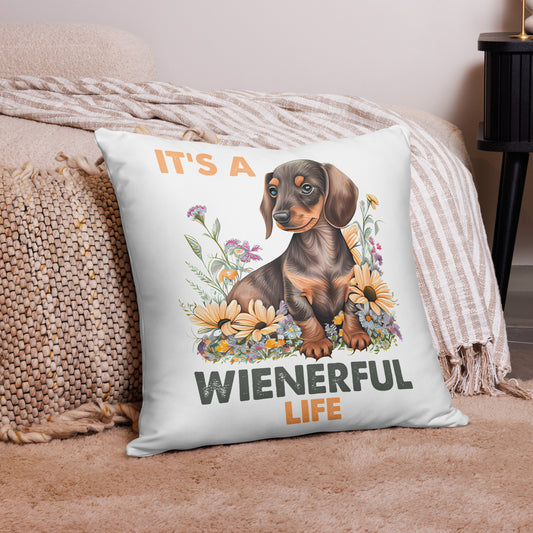 Life is Wienerful Dachshund Pillow