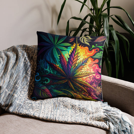 CannaDelic One Cannabis Leaf Decorative Pillow