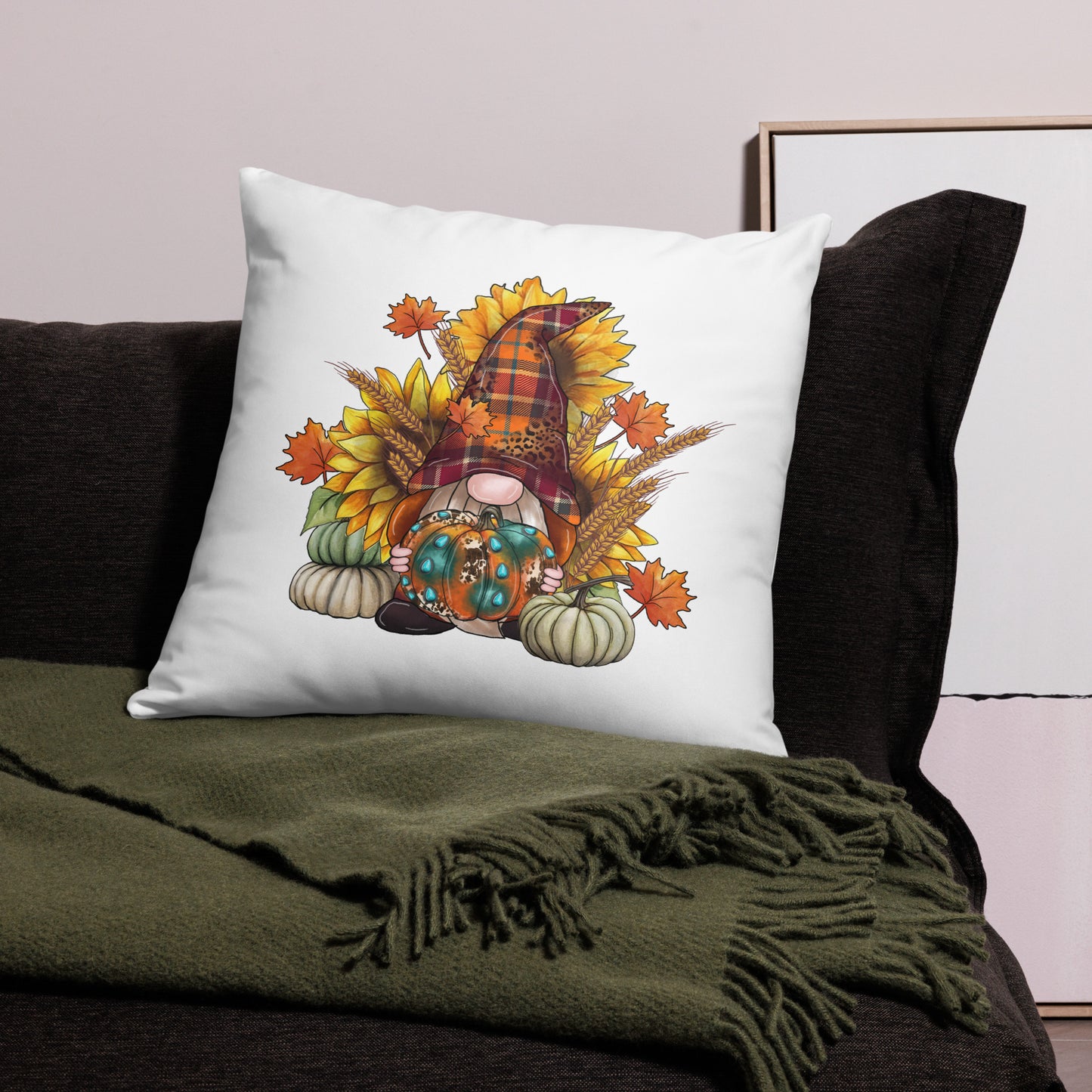 Fall Gnome Decorative Pillow