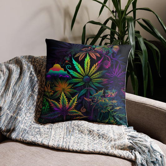 CannaDelic Seven Cannabis Leaf Decorative Pillow