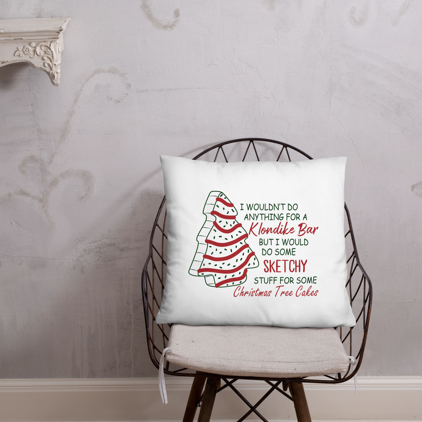 For The Love Of Christmas Tree Cakes Decorative Pillow