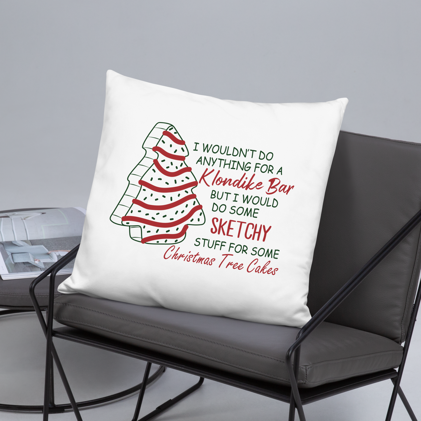 For The Love Of Christmas Tree Cakes Decorative Pillow