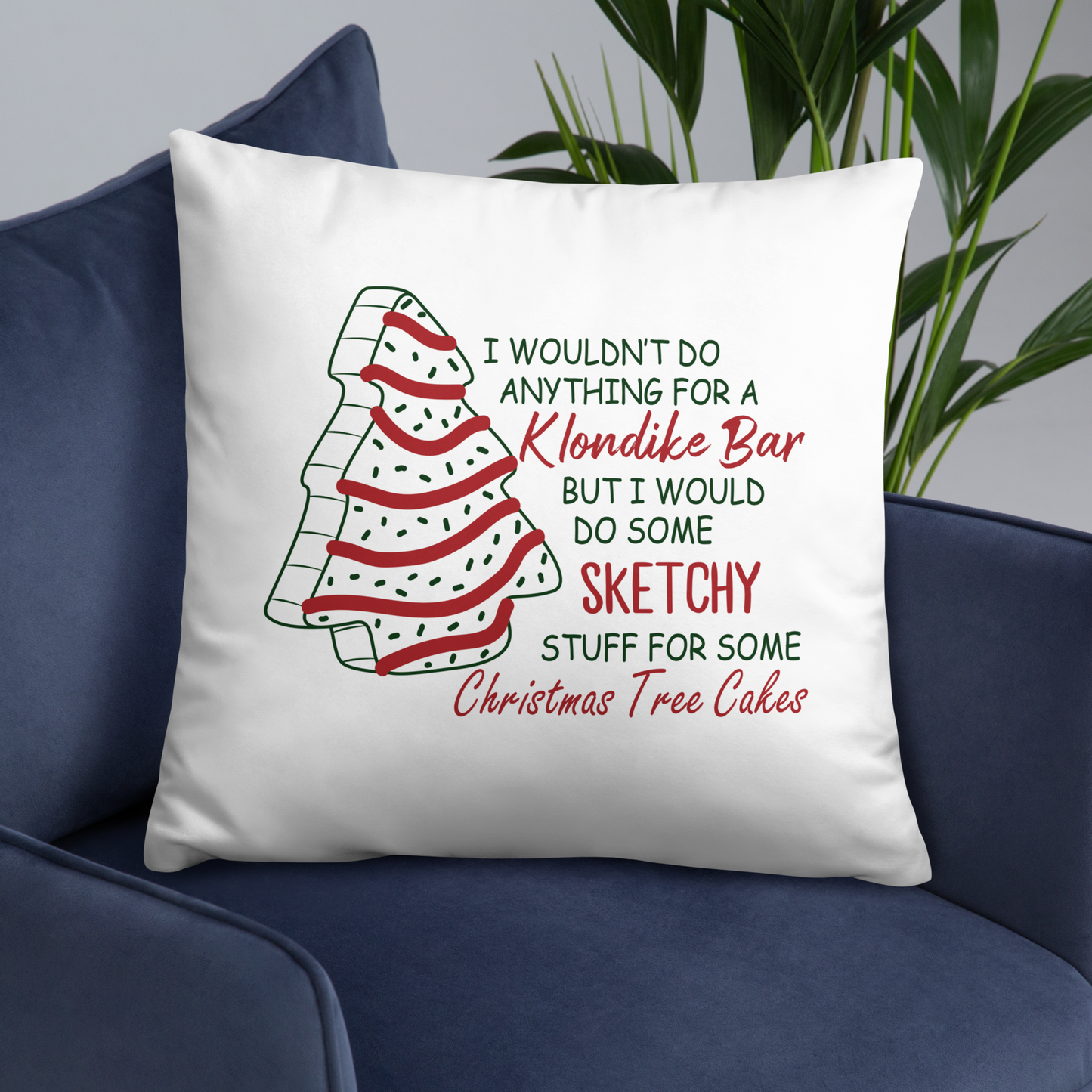 For The Love Of Christmas Tree Cakes Decorative Pillow