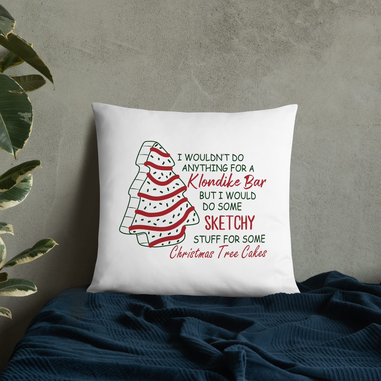 For The Love Of Christmas Tree Cakes Decorative Pillow