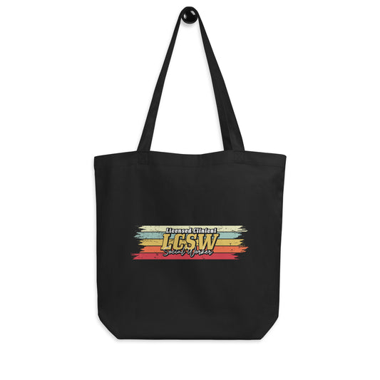 LCSW Retro Sunset Stripes Eco Tote Bag