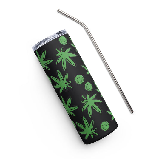 Happy Face Cannabis 20 oz Stainless-steel Tumbler