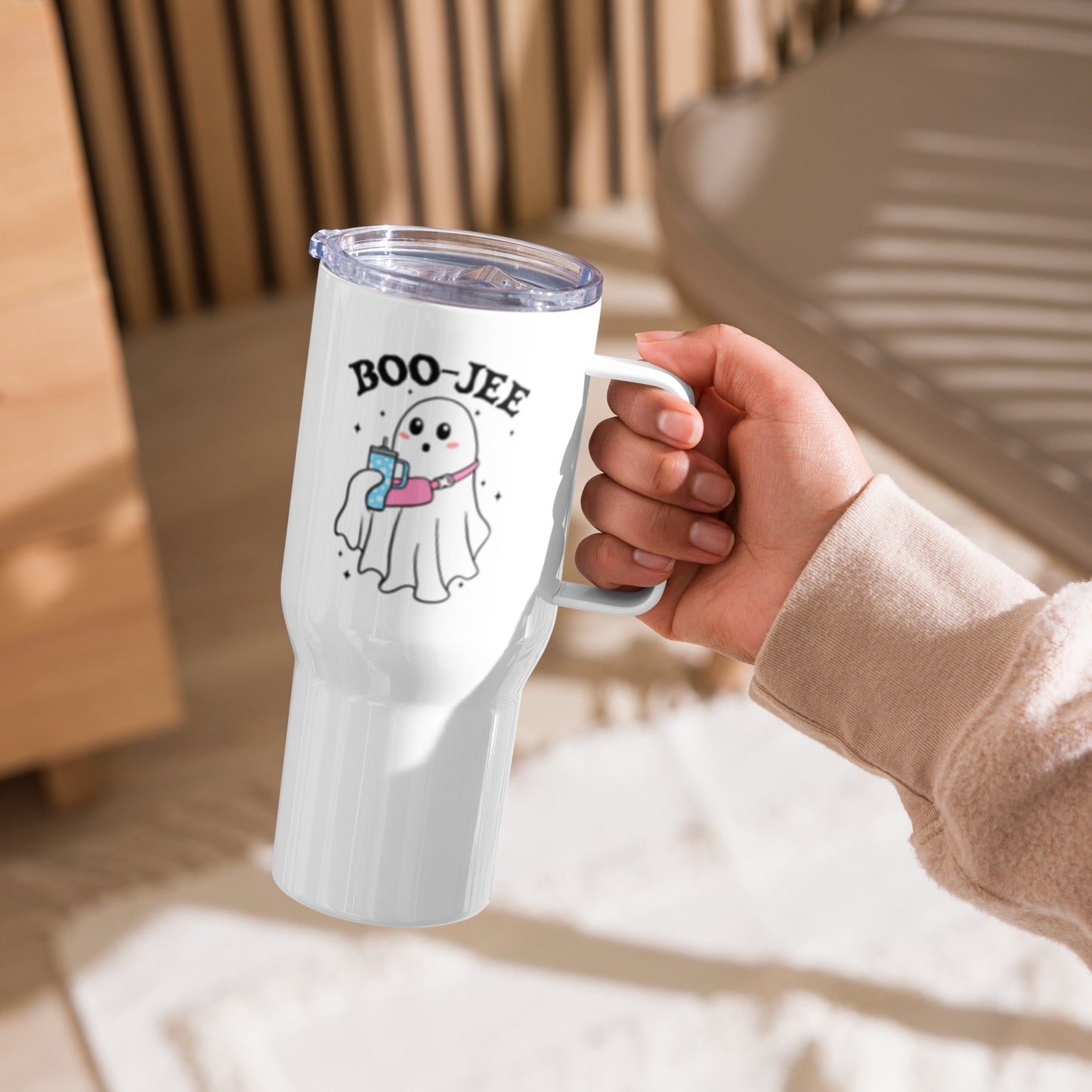 Boo-Jee Travel mug with a handle