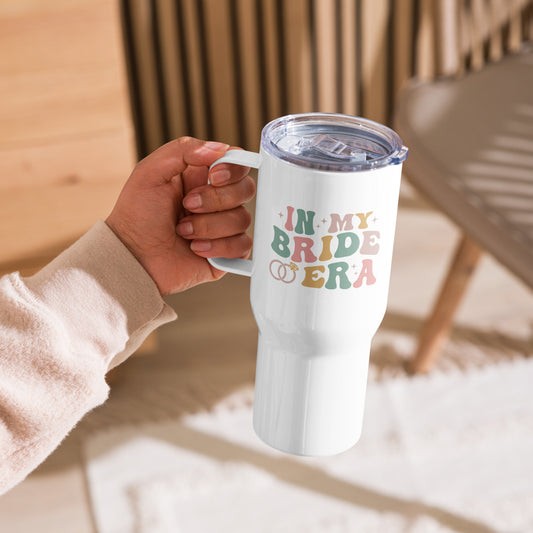 In My Bride Era - Retro Wave Travel mug with a handle