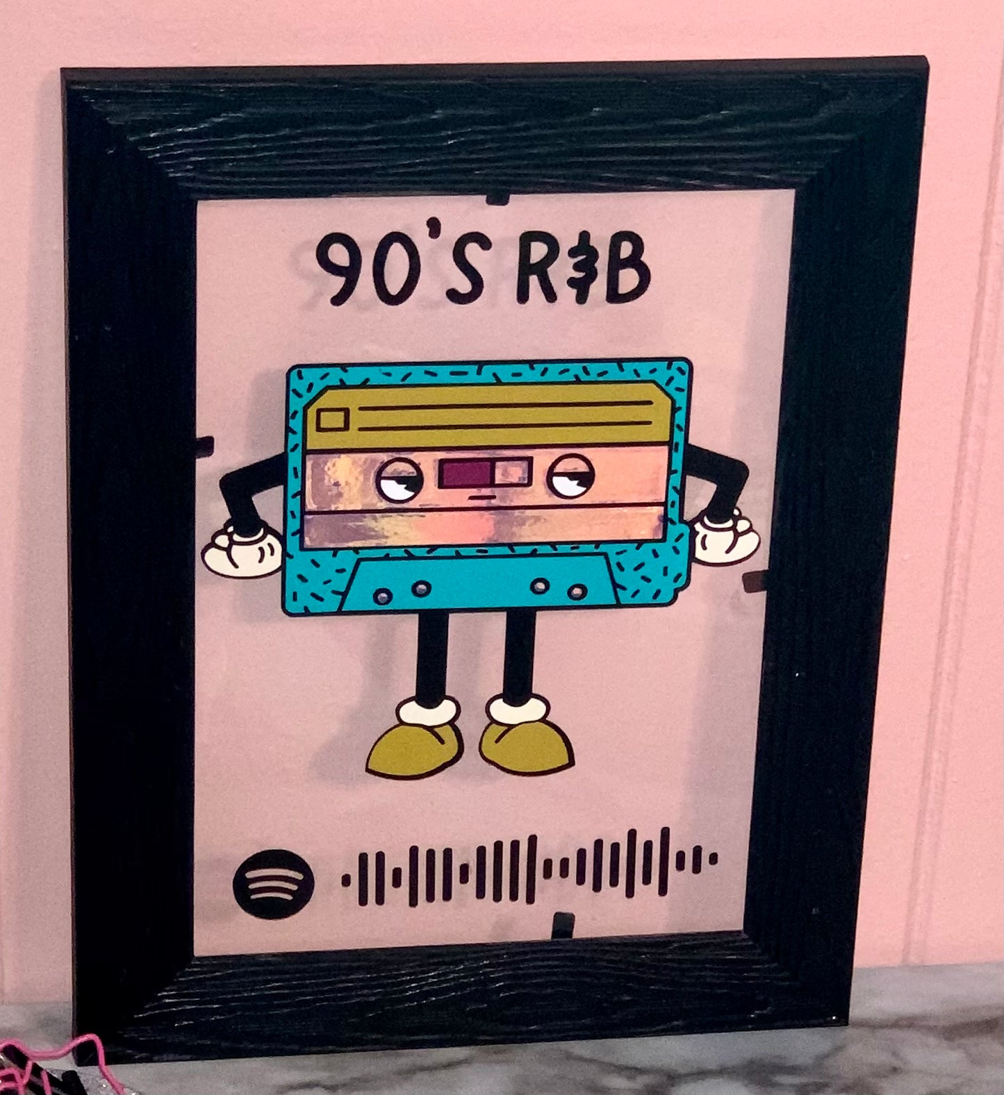 90’s R & B Spotify Code Playlist Sign 5 x 7